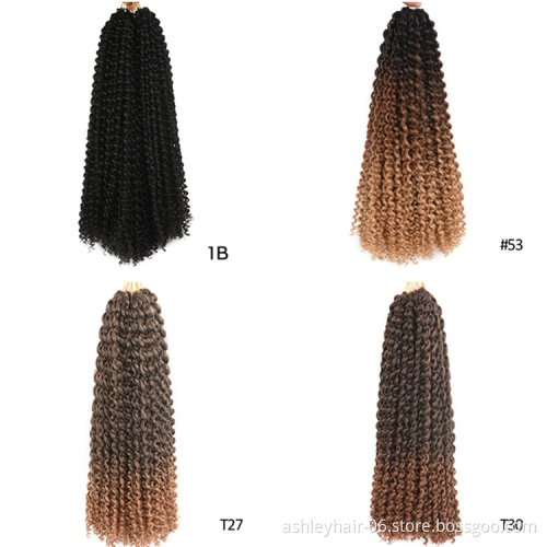 18 Inch Cheap Ombre Pre Looped Water Wave Rich Synthetic Crochet Braid Hair